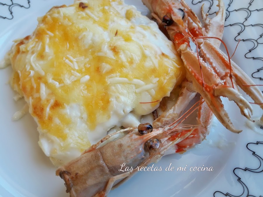 Canelones de cigalas