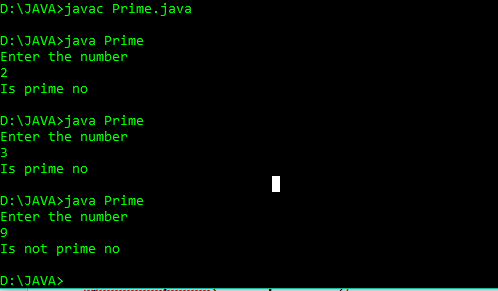 Java program to Check number is Prime or not