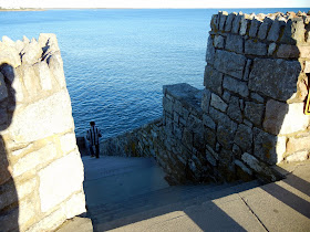Walking on the Cliff Walk in Newport, RI Walking on the Cliff Walk in Newport, RI