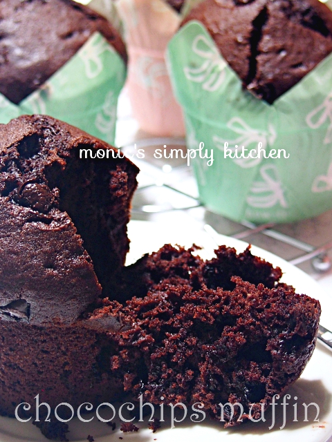 resep muffin coklat chocochips