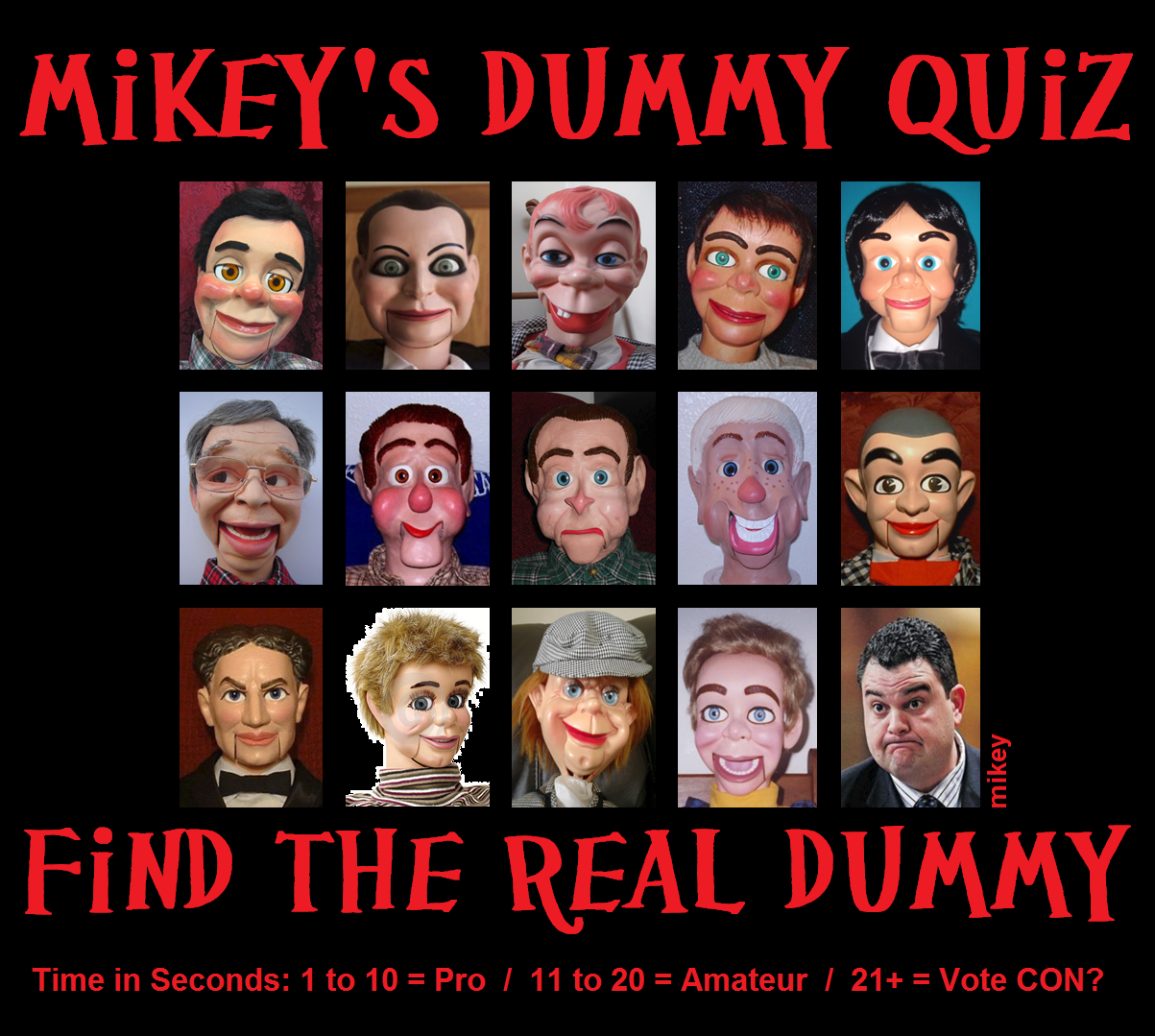 Aunty Harper Graphics by mikey Mikey's Dummy Quiz Find the Real Dummy