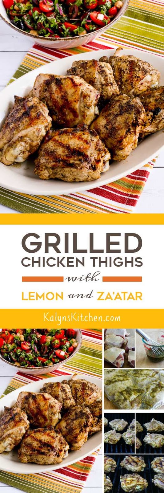 Grilled Chicken Thighs with Lemon and Za'atar - Kalyn's Kitchen