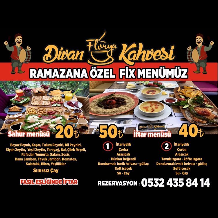 Divan Kahvesi Florya Kucukcekmece Istanbul Iftar Sahur Menuleri Ne Kadara Yenir