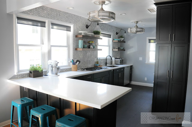 Modern kitchen of Organizing Made Fun's home tour