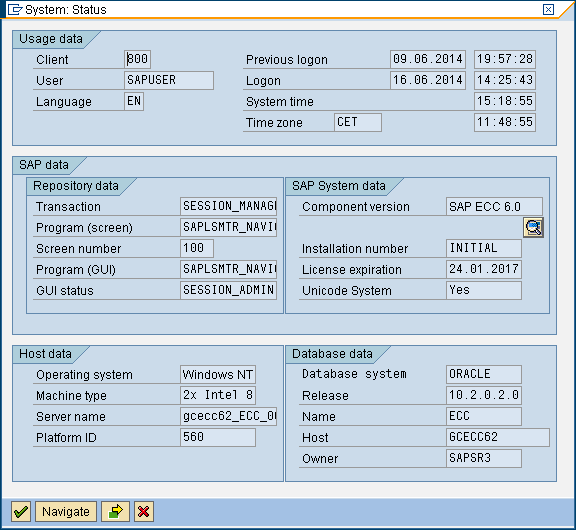 SAP Basis Tutorials Steps for check service pack level in sap