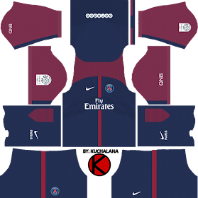 Paris Saint-Germain (PSG) kits 2017/2018 - Dream League Soccer 