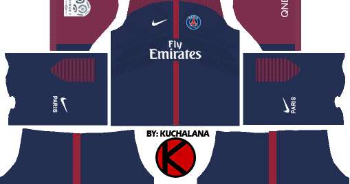Paris Saint Germain PSG kits 2017 2018 Dream League Soccer