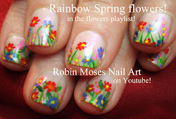 nail flower short nails spring flowers colorful rainbow designs moses robin floral nailart garden