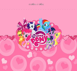 My Little Pony: Kit en Rosa para Imprimir Gratis. Etiquetas de My Little Pony para imprimir gratis.