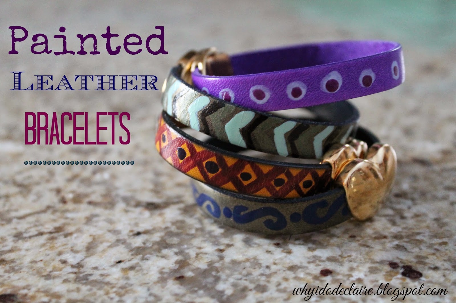 DIY: Painted Leather Bracelets