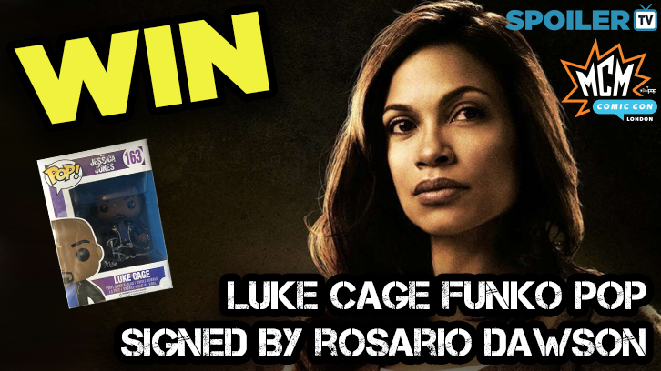 COMPLETE: Enter our Luke Cage Funko Pop signed by Rosario Dawson Giveaway