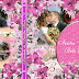 Plantilla psd floral color rosado crea su portada DVD