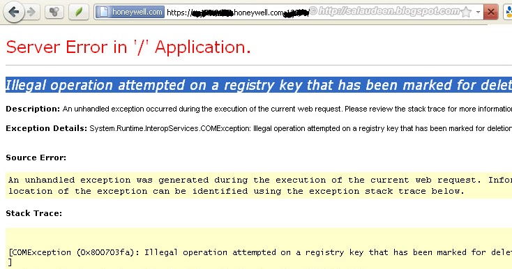 Illegal operation attempted on a registry key that has been marked for ...