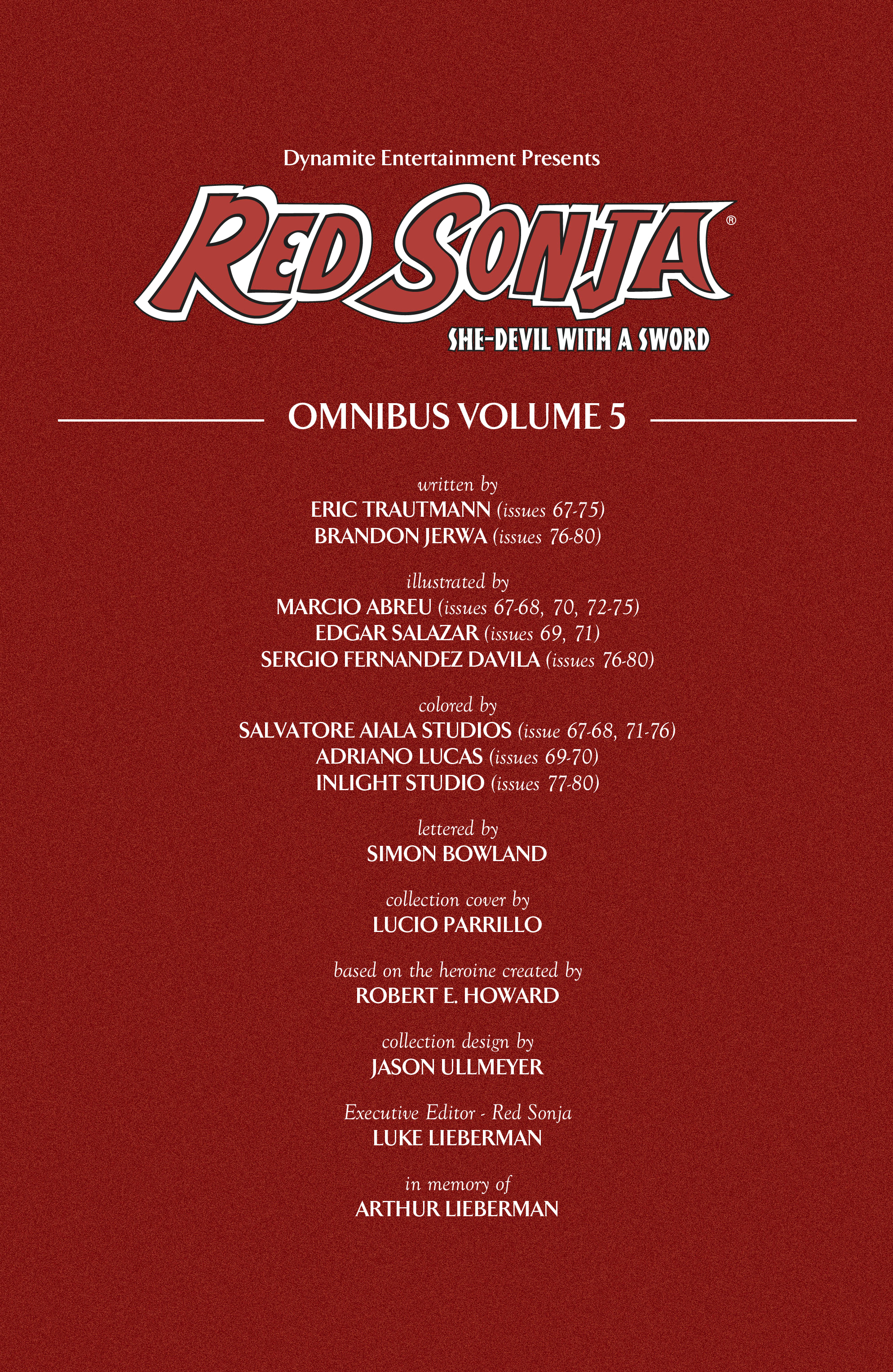Read online Red Sonja Omnibus comic -  Issue # TPB 5 (Part 1) - 5