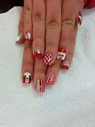 nail christmas polish led santa acrylics special extensions nails acrylic french almond gel shape toe designs backfill topcoat double courtney