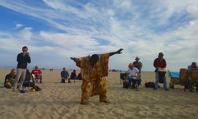 "Witch Doctor" at the Venice Beach Drum Circle by Omar Cherif — 21 April 2018