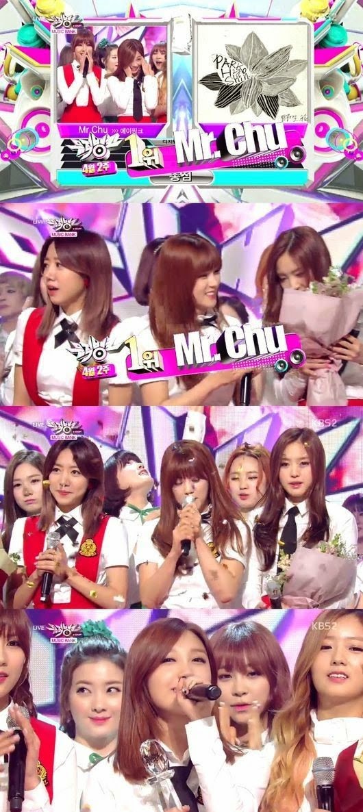 A Pink wins #1 on 'M! Countdown' and 'Music Bank'