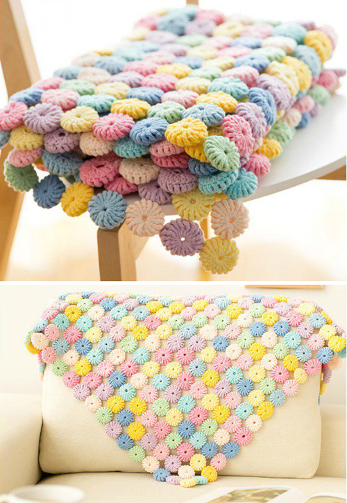 Crochet patterns blanket pattern throw afghan lace blankets easy knitted tutorials afghans cool granny square awesome crocheted knit amigurumi yarn Beautiful Skills - Crochet Knitting Quilting : Macaron Blanket - Tutorial