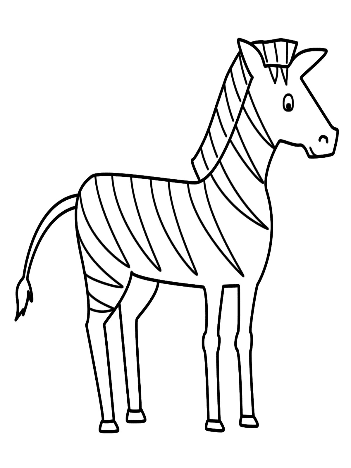 zebra full page coloring pages - photo #48