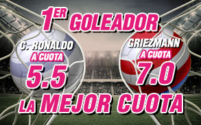 wanabet cuota mejorada Cristiano y Griezmann primer goleador 28 mayo wanabet cuota mejorada Cristiano y Griezmann primer goleador 28 mayo