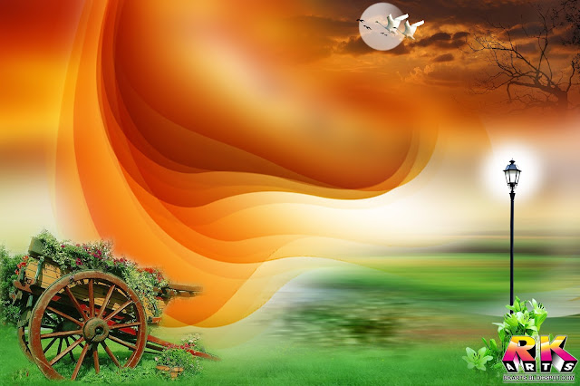 Indian Culture background with carts abstract background