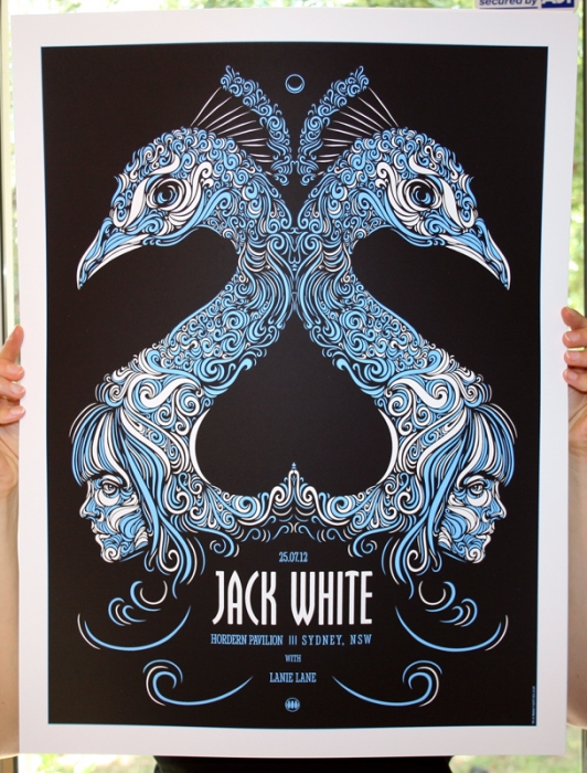 INSIDE THE ROCK POSTER FRAME BLOG Todd Slater Jack White Australia and