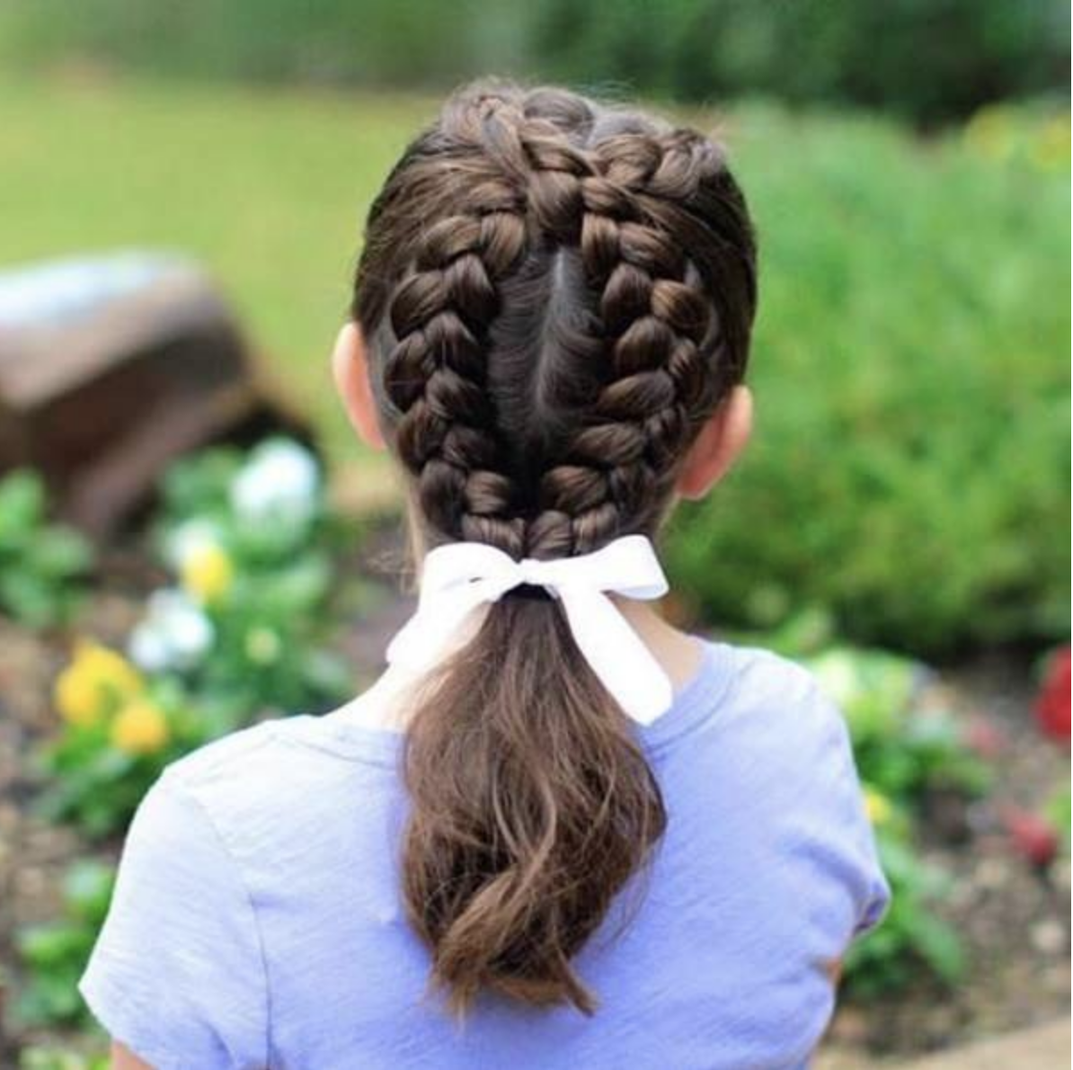 simple little girl braid hairstyles