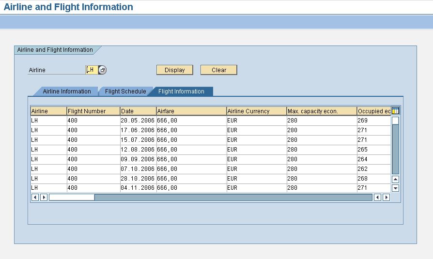 SAP ABAP 4 Tutorial Table Controls in Tab Strip