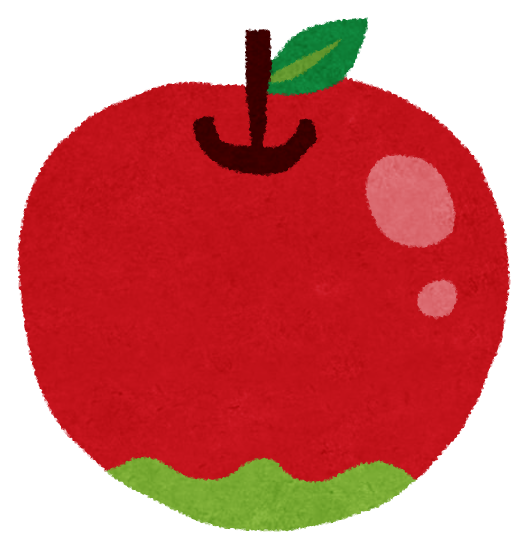 りんごのイラスト（フルーツ）: 無料イラスト かわいいフリー ...