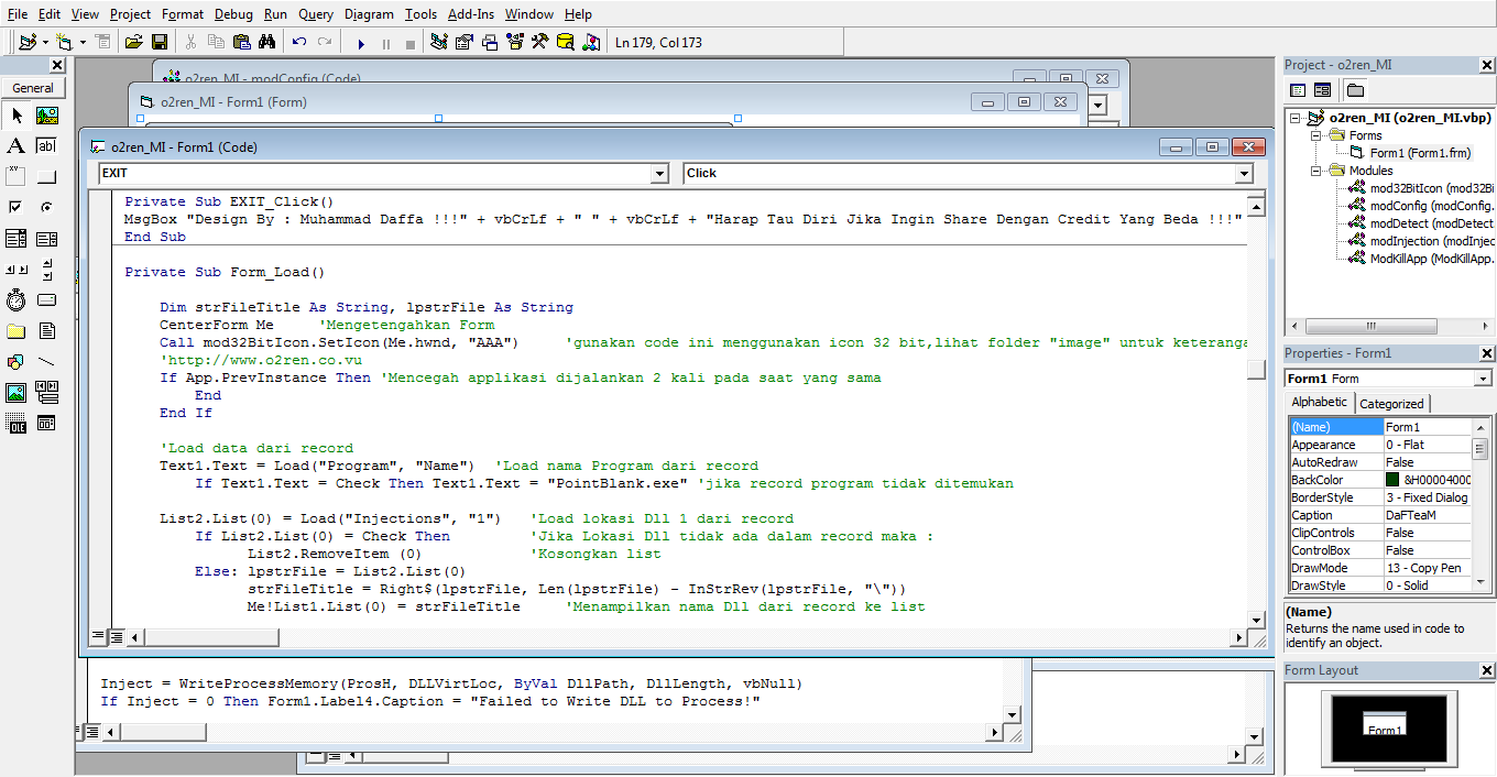 ( SOURCE CODE ) Manual + Auto Injector Cheat Point Blank ~ DaFTeaM Shoot