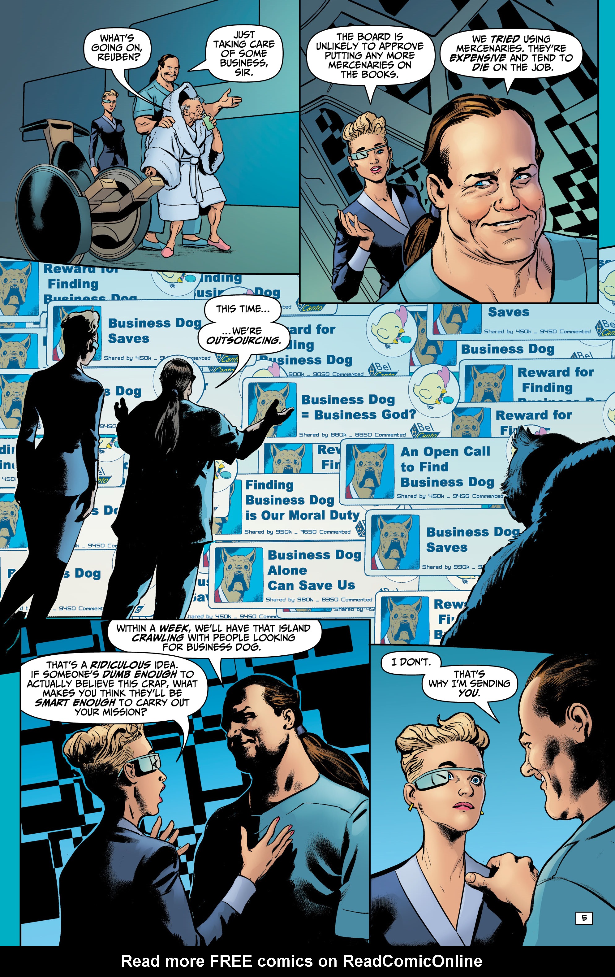 Read online Billionaire Island: Cult of Dogs comic -  Issue #4 - 7