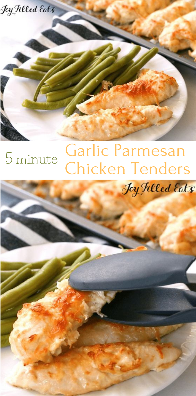 FIVE MINUTE GARLIC PARMESAN CHICKEN TENDERS RECIPE