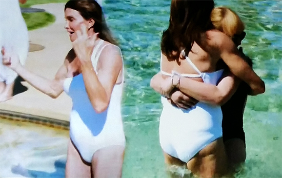 In episode 2 (Road trip 1), Jenner hesitated to expose her body in a bathin...