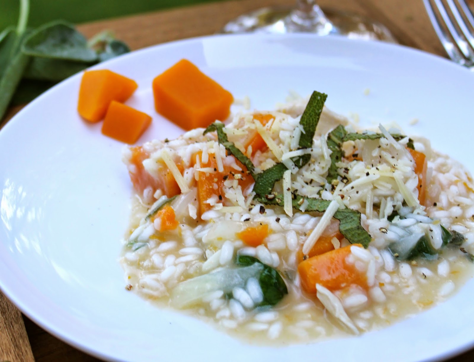 Risotto with Butternut Squash, Chicken and Sage for #SundaySupper.