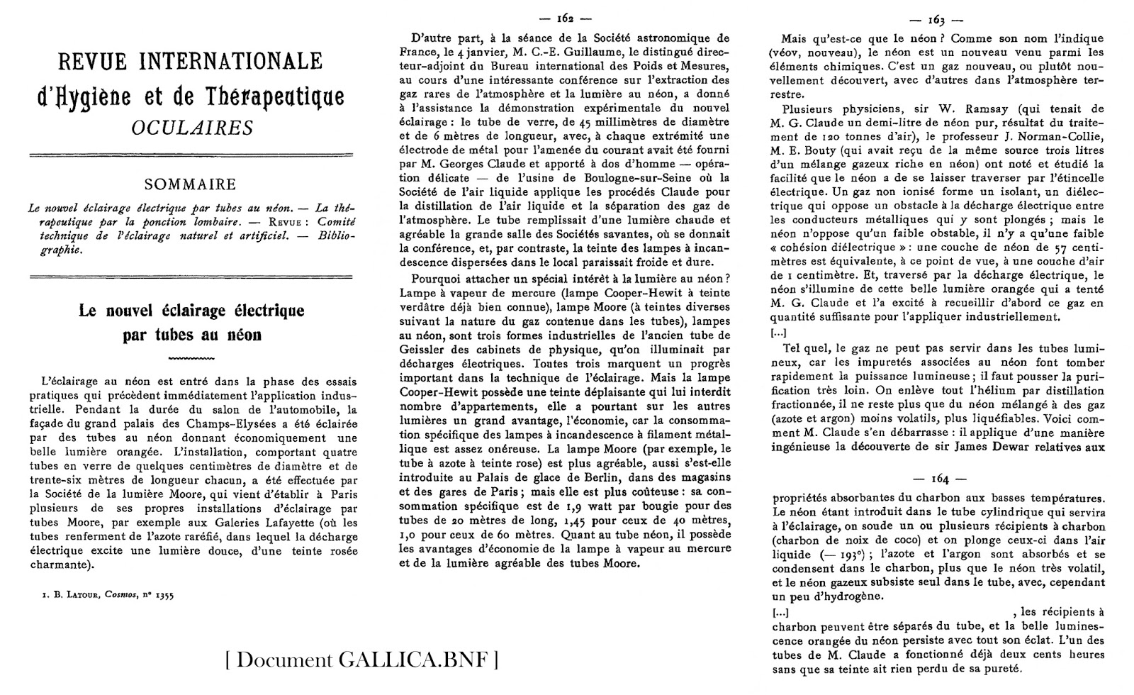 Le nouvel éclairage au néon 1911 ⓅE.G.