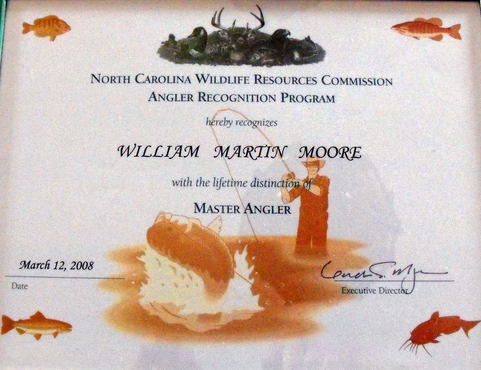 Master Angler Certificate