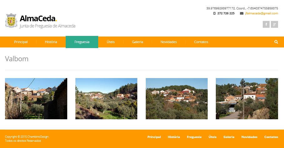 JORNAL DO VALBOM Junta de Freguesia de Almaceda  página na INTERNET