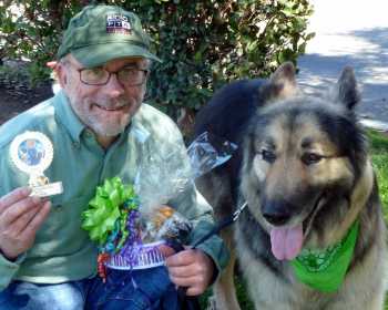 Teddy, a senior malamute-shepherd mix took third for most handsome male at the 18th annual ugliest dog contest
