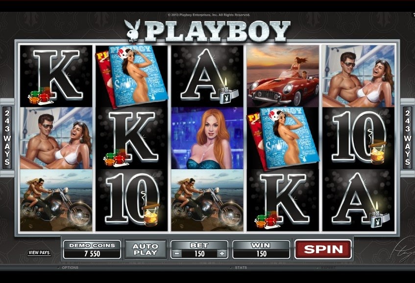 Playboy Video Slot Screen