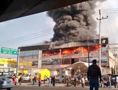 Incendio Fábrica en Edomex