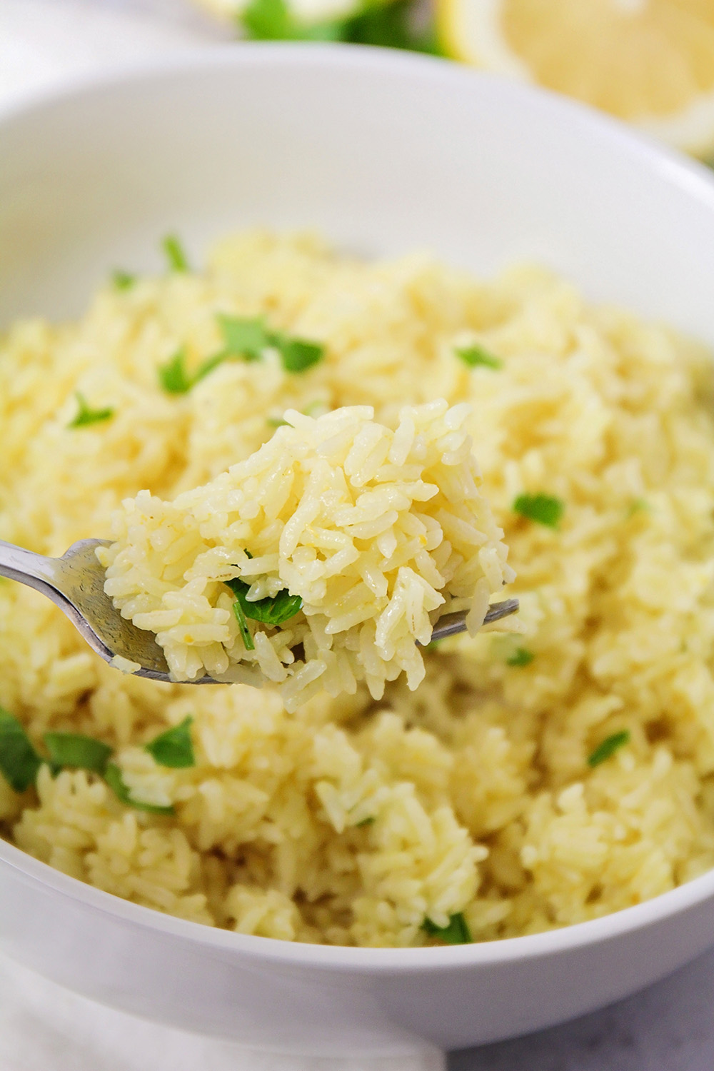 This zesty and flavorful lemon rice is so quick and easy to make in the Instant Pot. It's the perfect side dish!