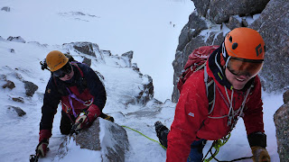 Under 18's father and son team guided winter climbing on Cairngorm