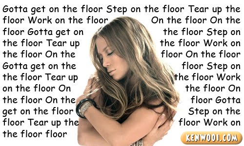 Jennifer Lopez with her latest hit On The Floor Everything is on the floor
