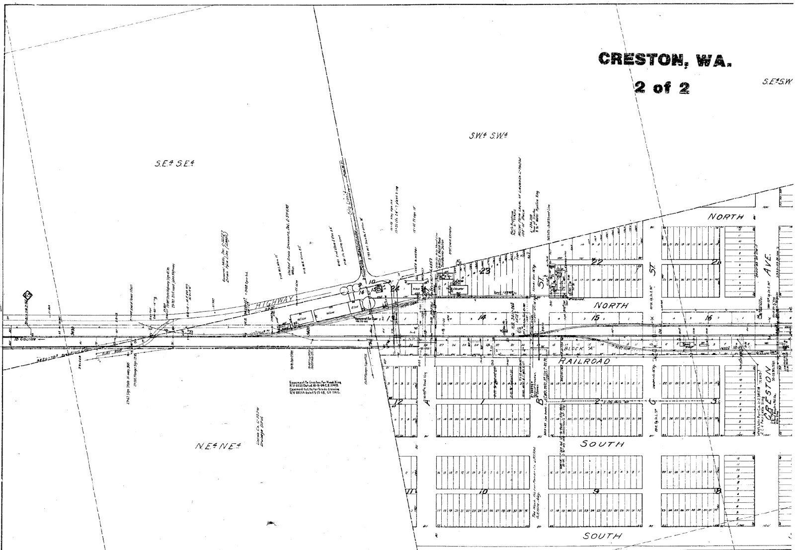 Big Bend Railroad History 1924 Creston Map