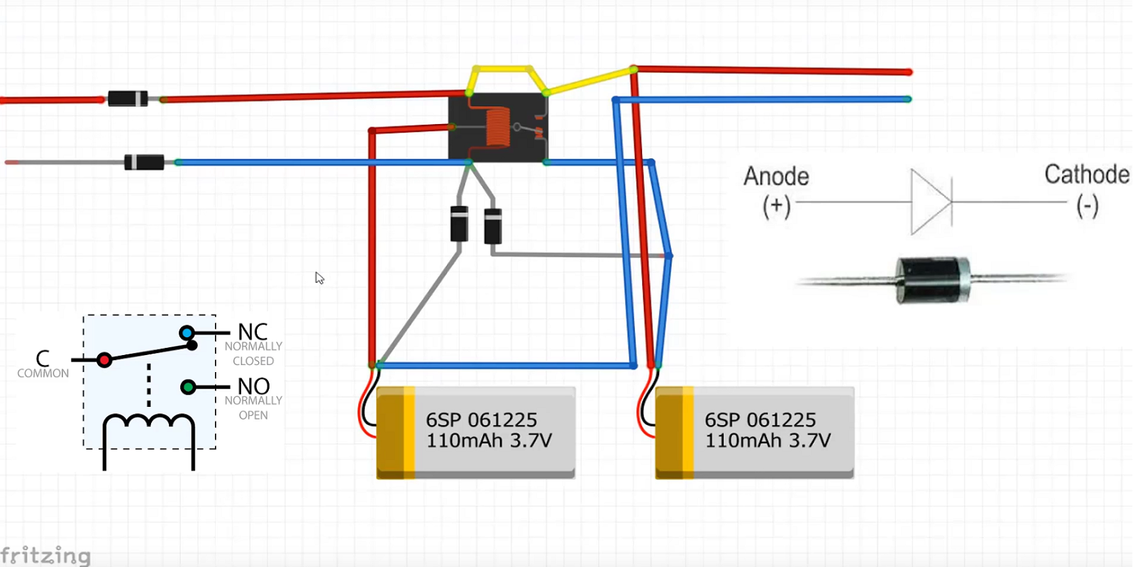 طريقة لشحن البطاريات وهي موصلة على التوالي