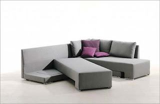 Grey Modern Sofa Turned into Bed