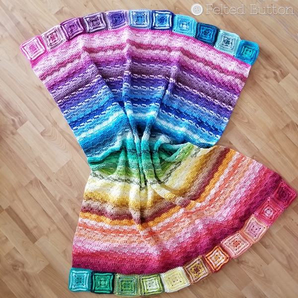 Every Bit a Blanket by Felted Button using Scheepjes Cahlista Colour Pack (free pattern coming soon)