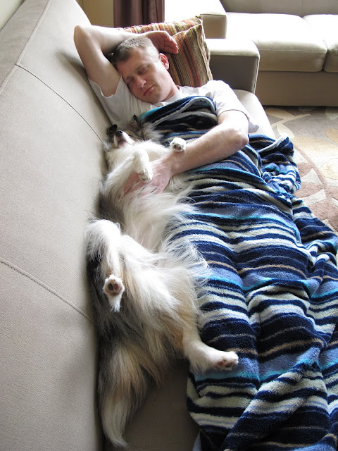 Brian Napping with His Dog