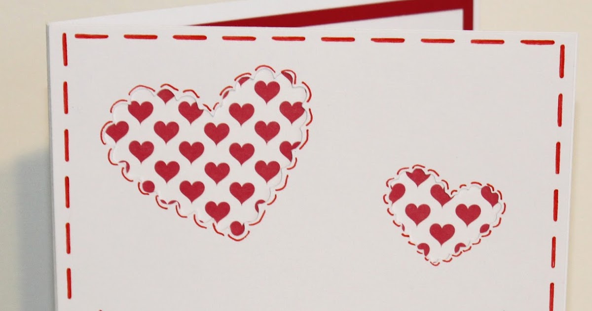 Crafty Girl 21!: Heart Cut out Valentines Card