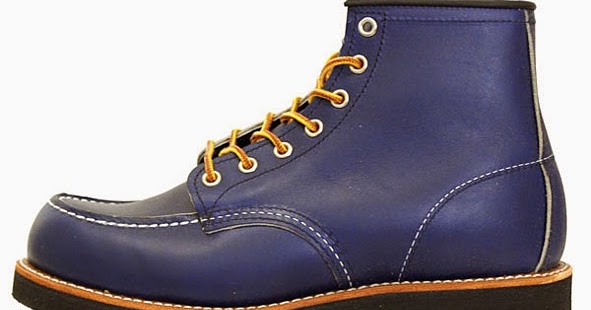 blue red wing boots